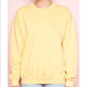 Brandy Melville Yellow Honey Sweatshirt 🍯
